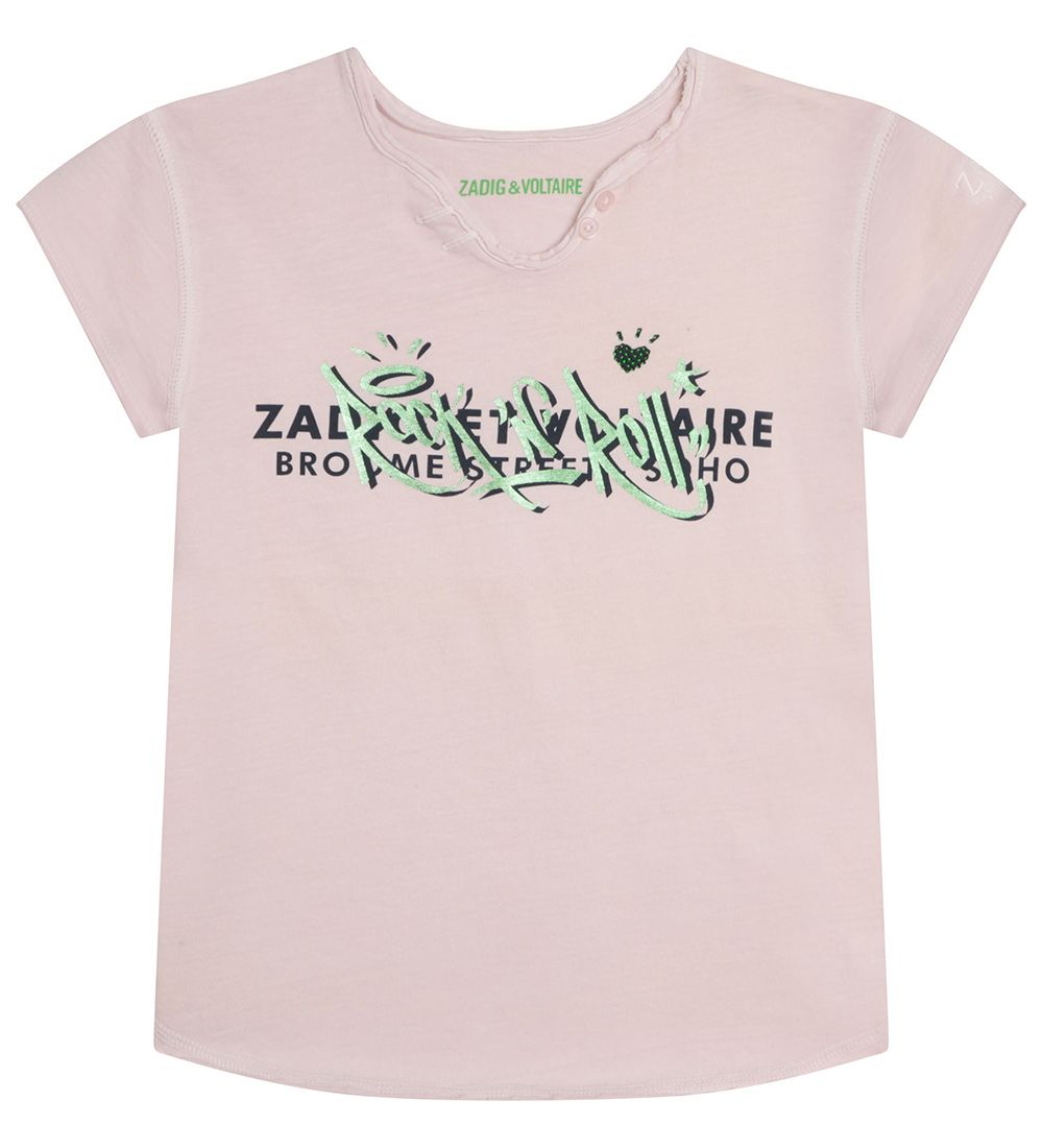 Zadig & Voltaire T-shirt - Lilac m. Grn