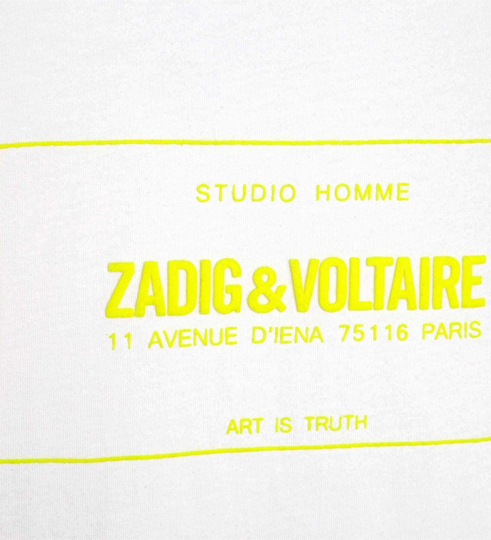 Zadig & Voltaire T-shirt - Hvid m. Gul