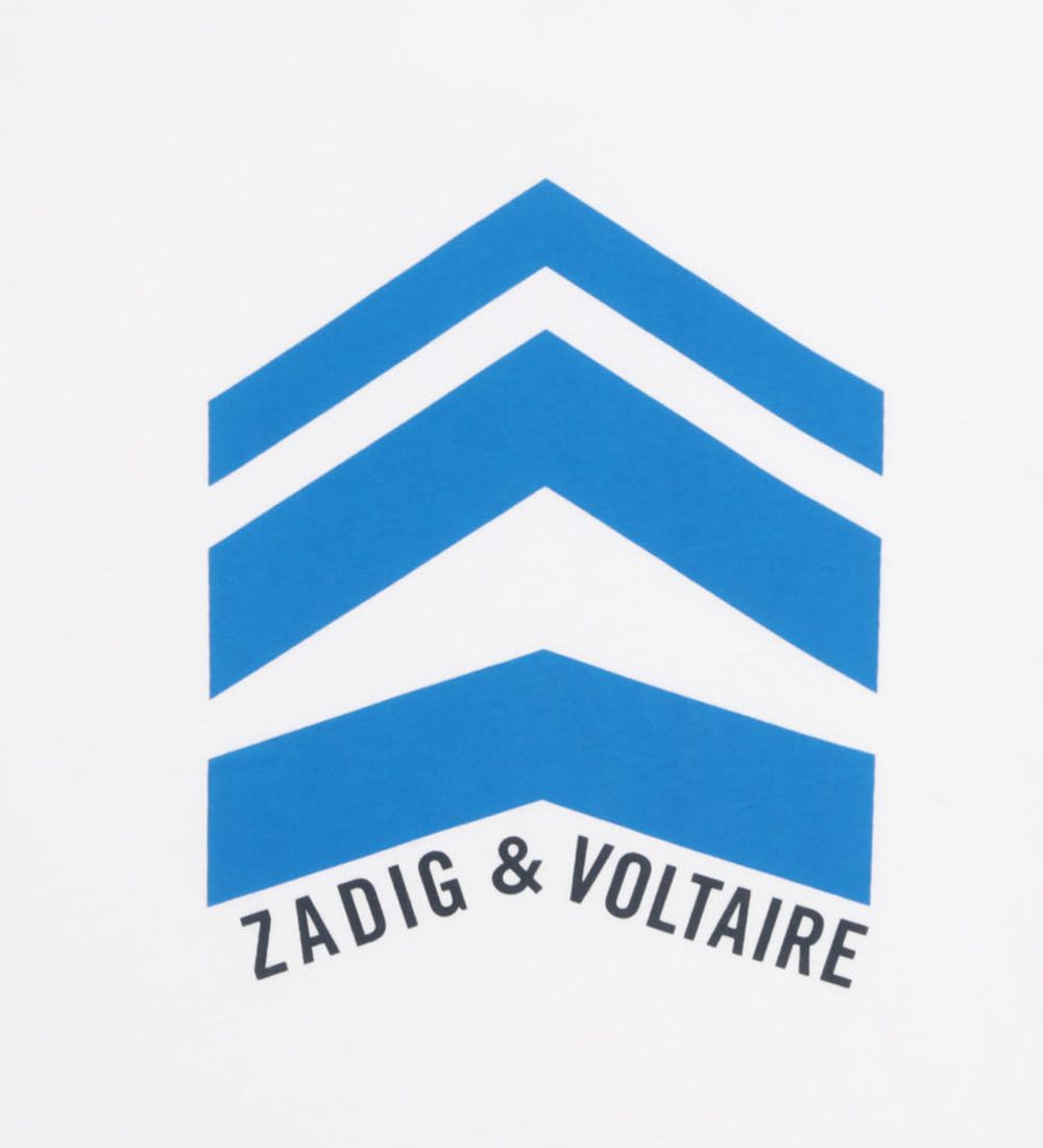 Zadig & Voltaire T-shirt - Hvid m. Blå