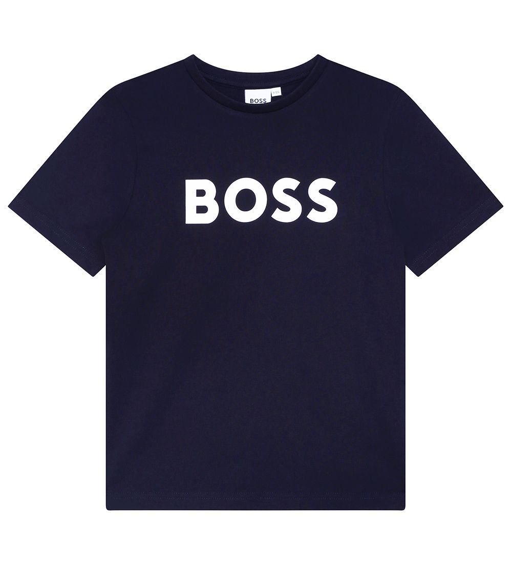 BOSS T-shirt - Navy m. Hvid