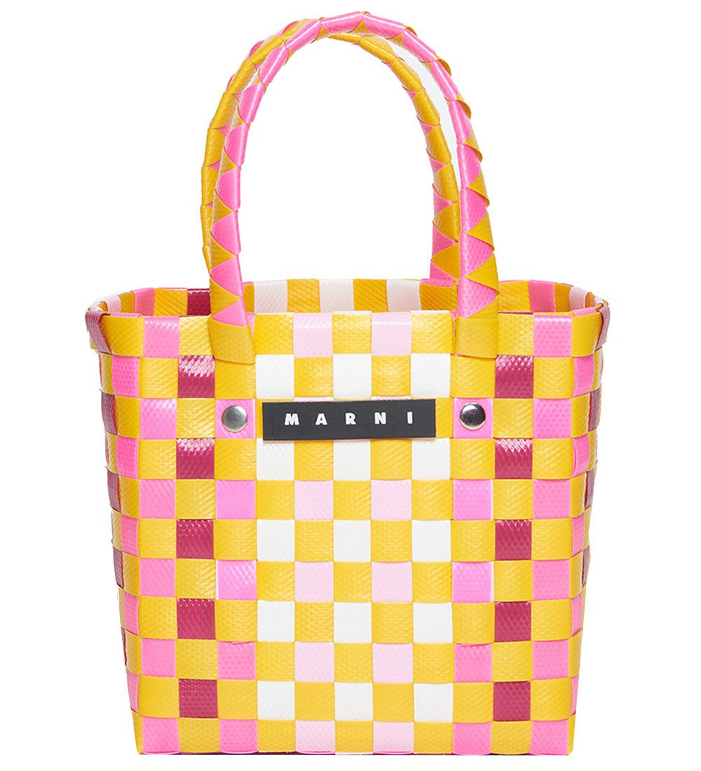 Marni Hndtaske - Micro Basket Bag - Pink/Gul