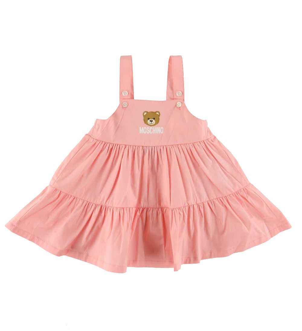 Moschino T-shirt/Kjole - Rosa/Creme m. Logoer