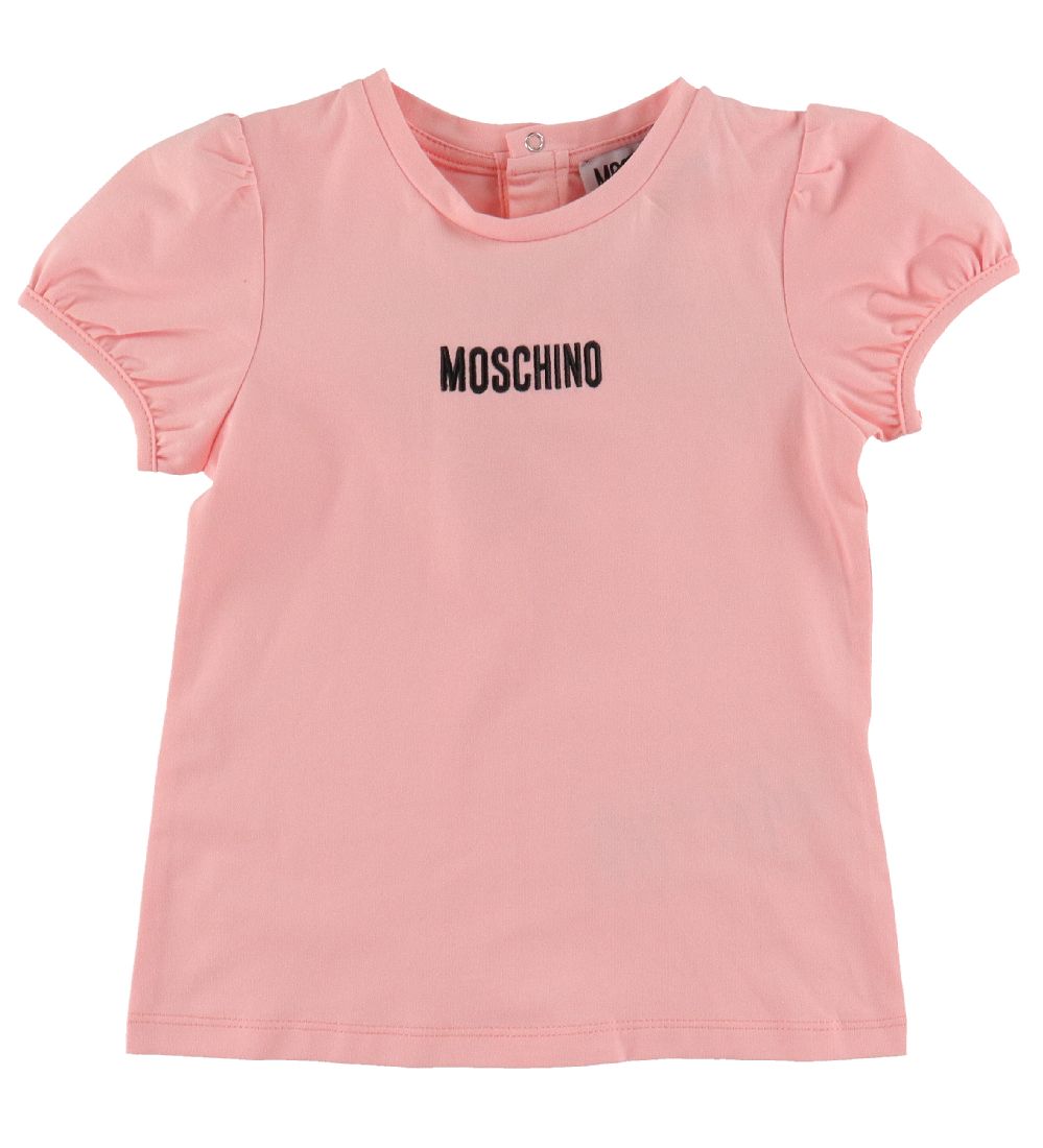 Moschino T-shirt/Spencer - Denim - Rosa/Blå m. Logo