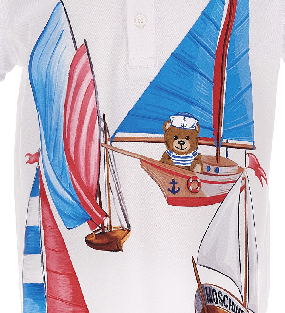 Moschino Polo - Hvid m. Sejlbåde