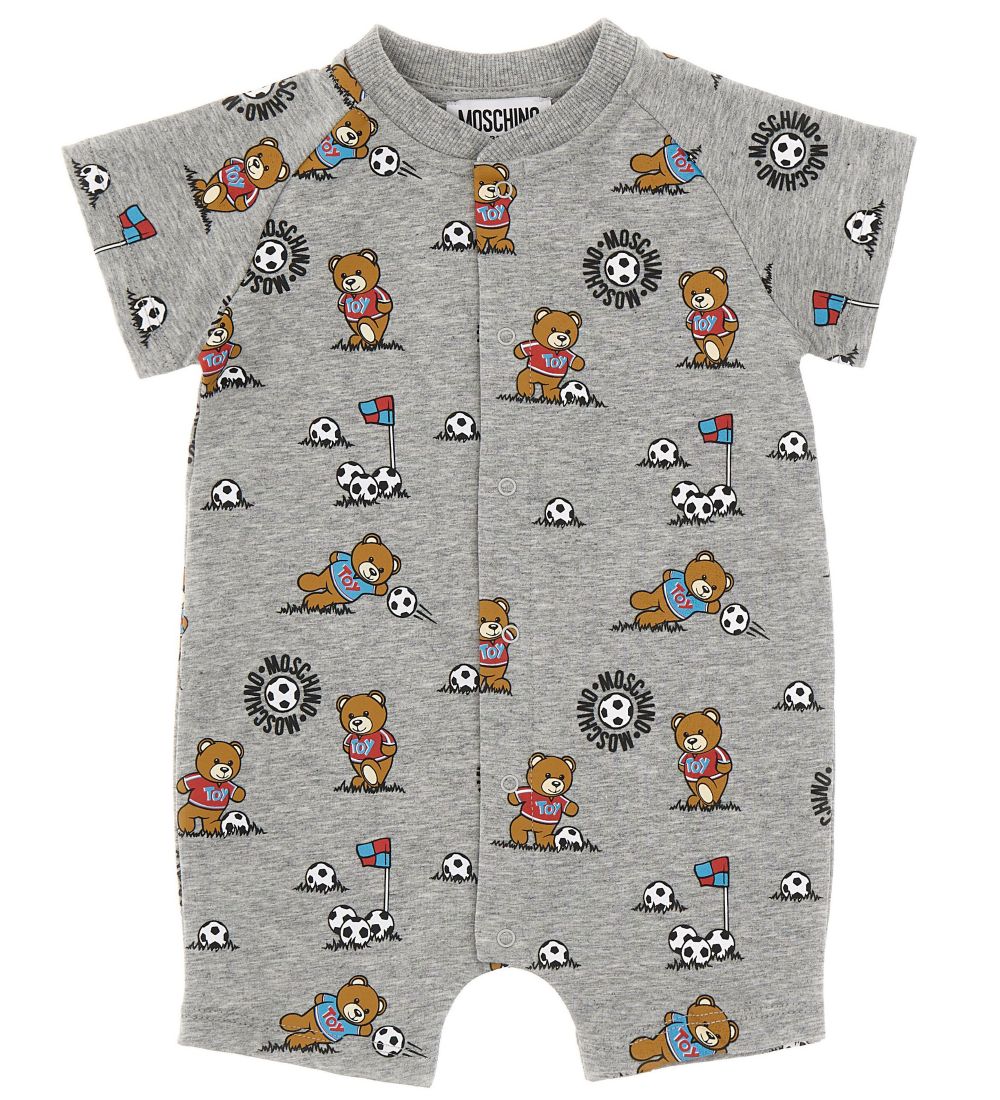 Moschino Sommerdragt/Kasket - Gråmeleret m. Print