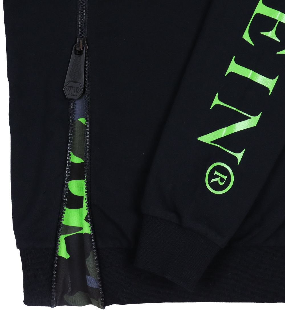 Philipp Plein Sweatshirt - Sort/Grøn m. Kranie