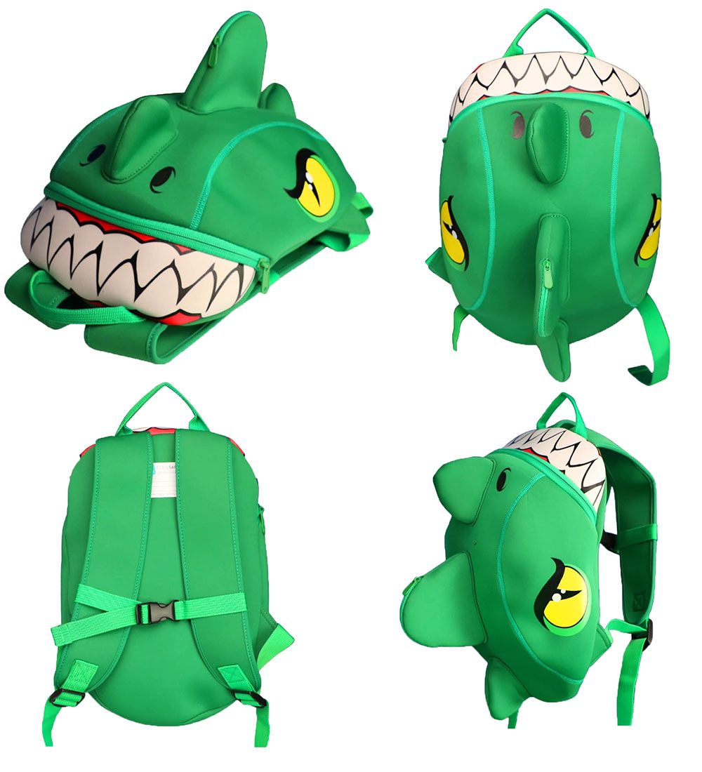 Crazy Safety Børnehavetaske - Dragon - Grøn