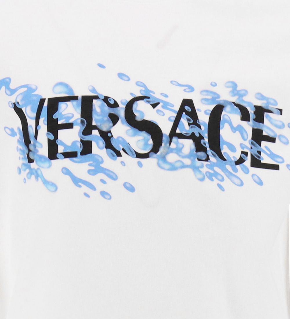 Versace T-shirt - Hvid m. Blå/Sort