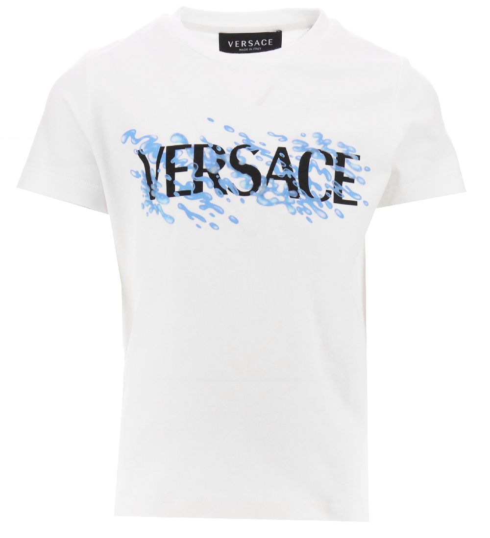 Versace T-shirt - Hvid m. Blå/Sort