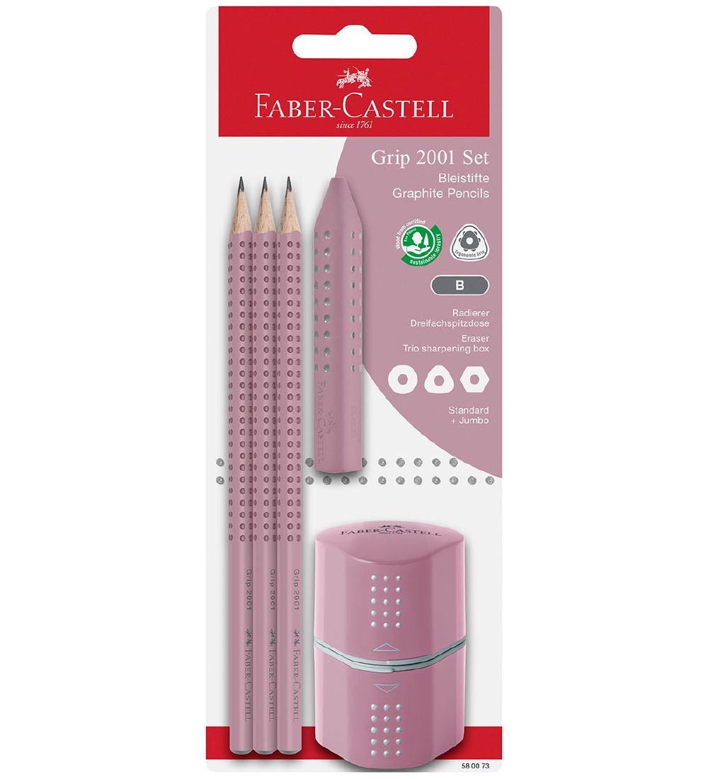 Faber-Castell Blyantst - 5 Dele - Rosa