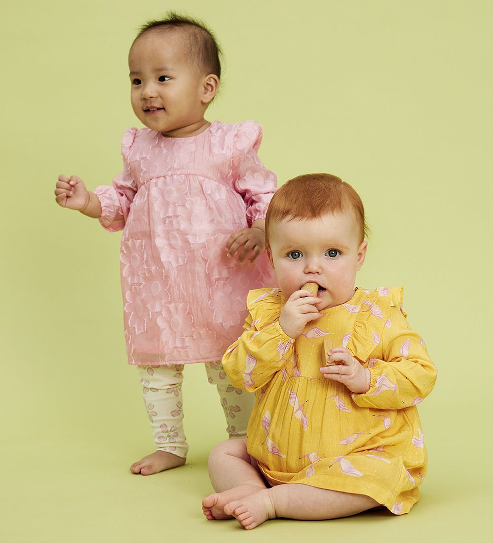 Soft Gallery Kjole - SgEleanor - Cranes - Amber Yellow