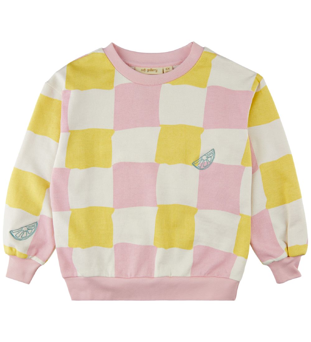 Soft Gallery Sweatshirt - SgEllesse - Check Picnic - Gardenia