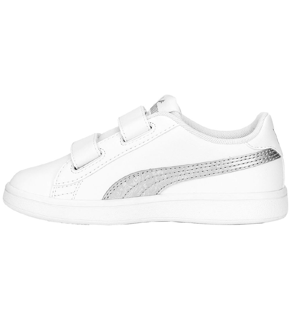 Puma Sneakers - Smash v2 Metallics V PS - White/Gray/Silver