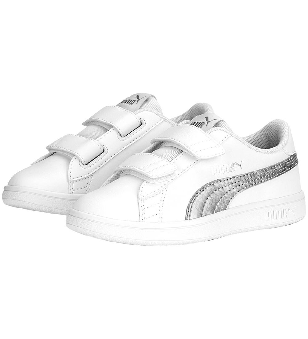 Puma Sneakers - Smash v2 Metallics V PS - White/Gray/Silver