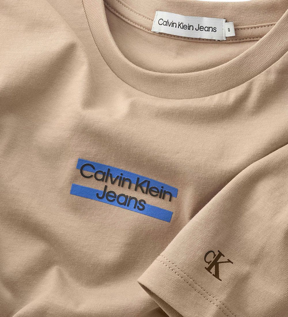 Calvin Klein T-shirt - Mini Block Logo - Merino