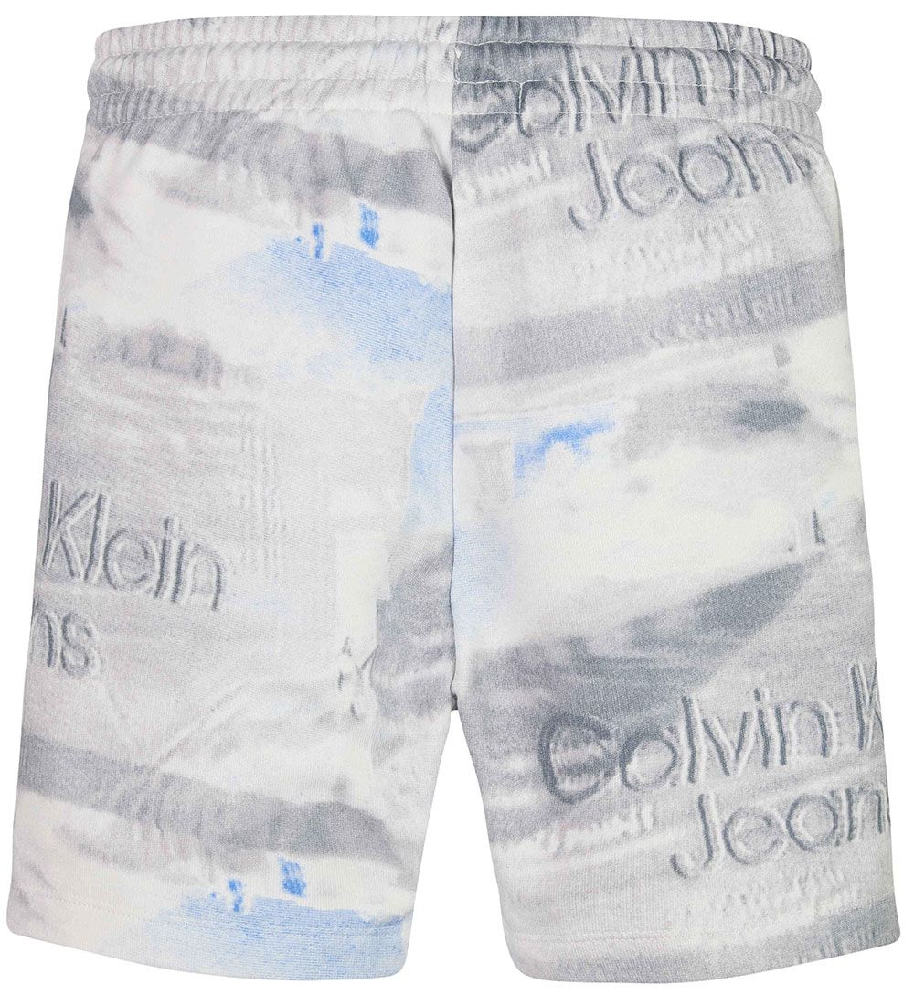 Calvin Klein Sweatshorts - TV Print - Jogger - Bl/Gr