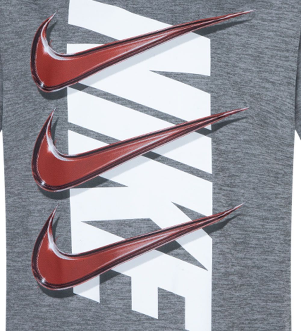 Nike Shortssæt - T-shirt/Shorts - Dri-Fit - Sort/Grå