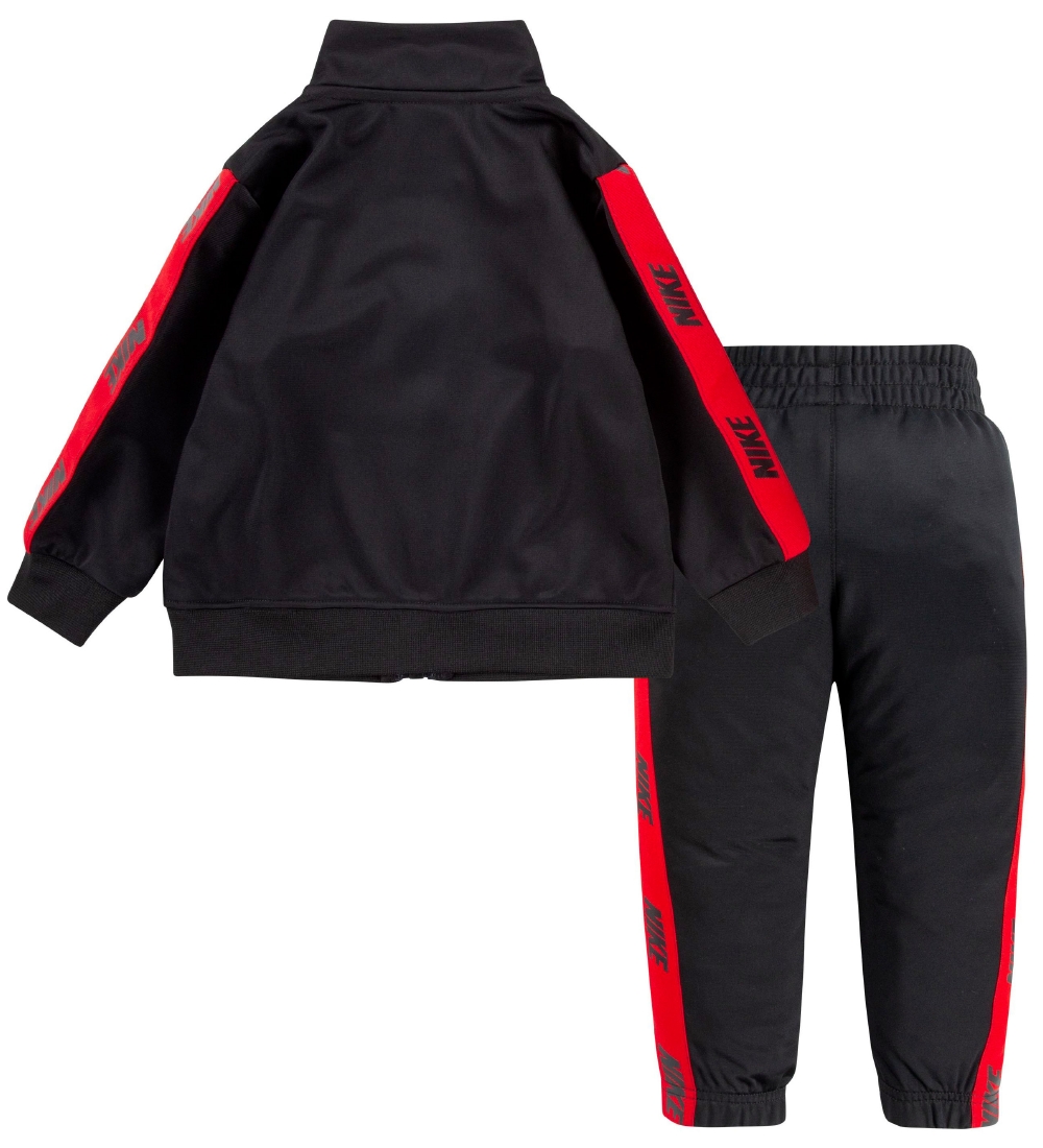 Nike Træningssæt - Cardigan/Bukser - Sort/Rød