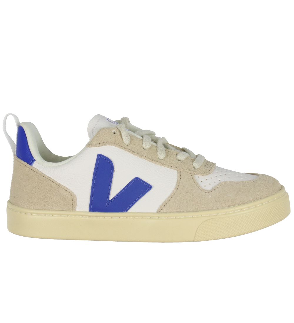 Veja Sneakers - Small V-10 Laces Chromefree Leather - Extra Whit