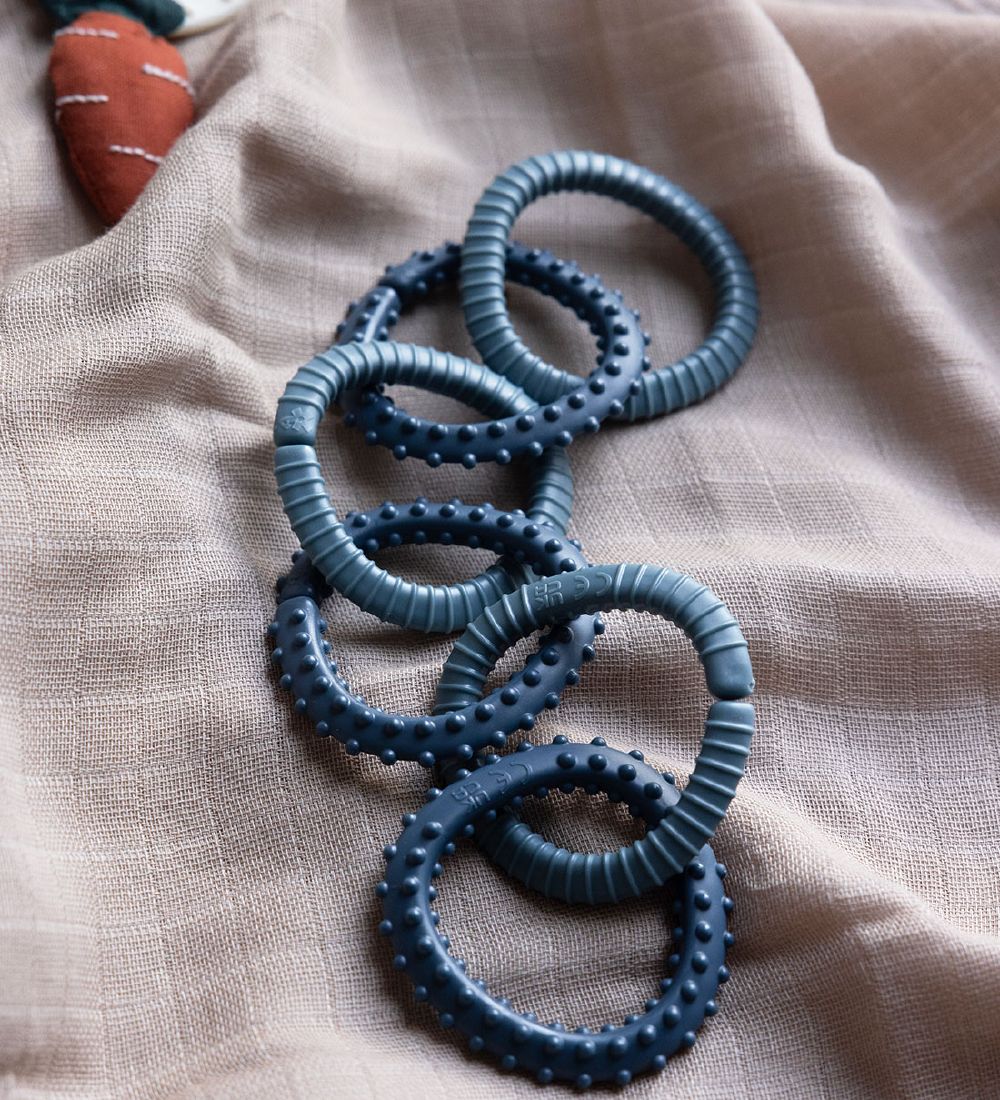 Sebra Ophængningsringe - 10 Stk - Vintage Blue
