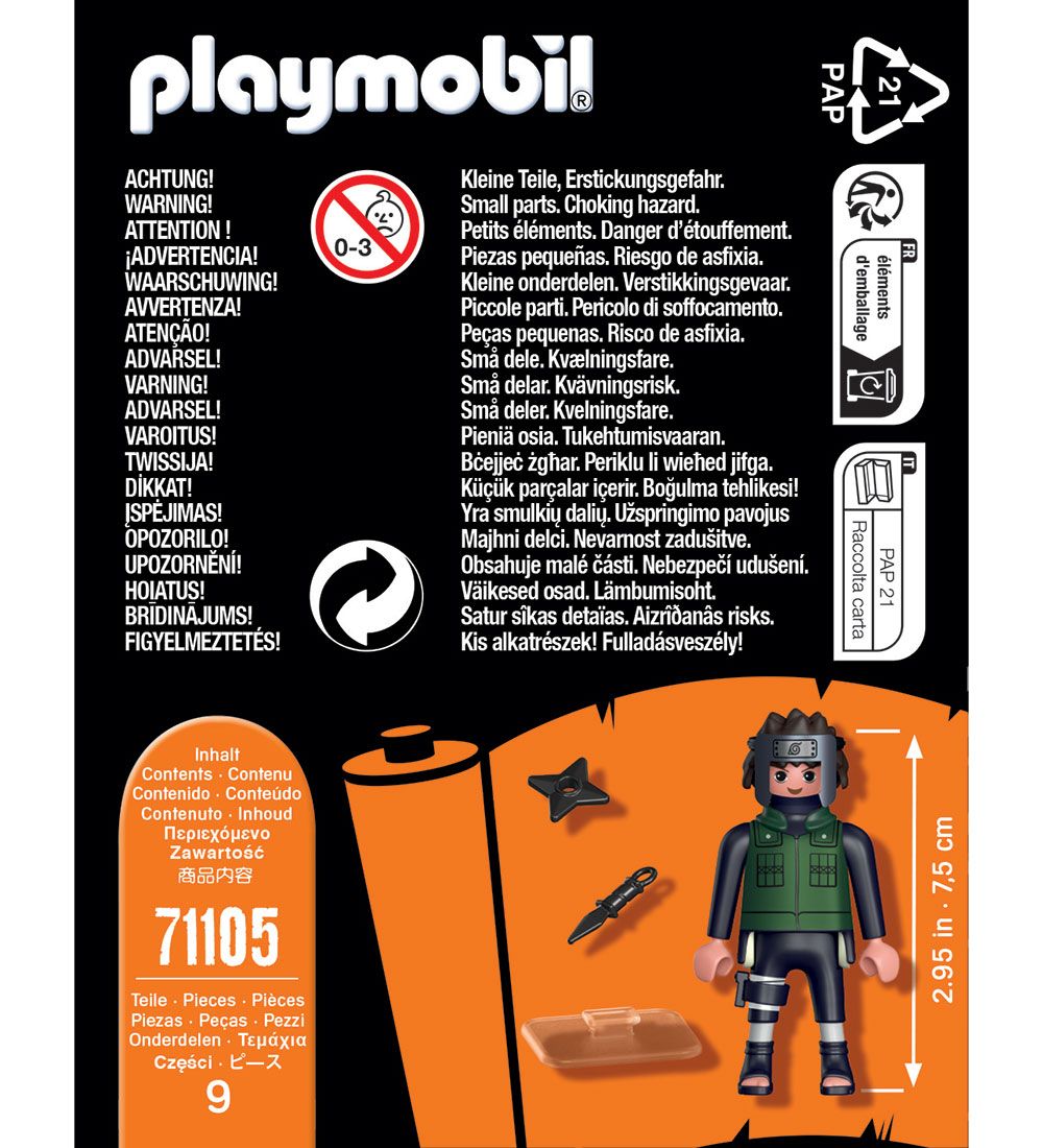 Playmobil Naruto - Yamato - 71105 - 9 Dele