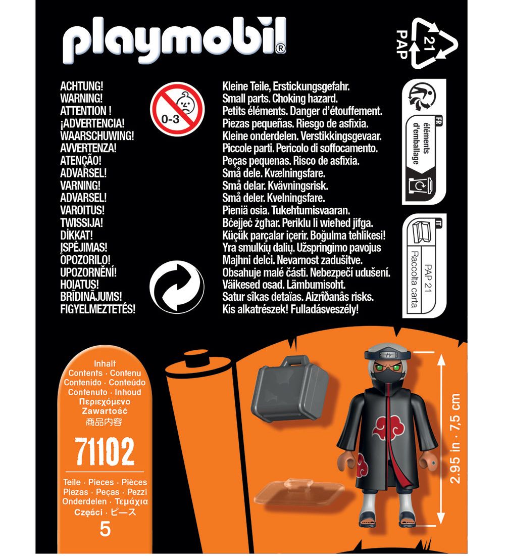Playmobil Naruto - Kakuzu - 71102 - 5 Dele