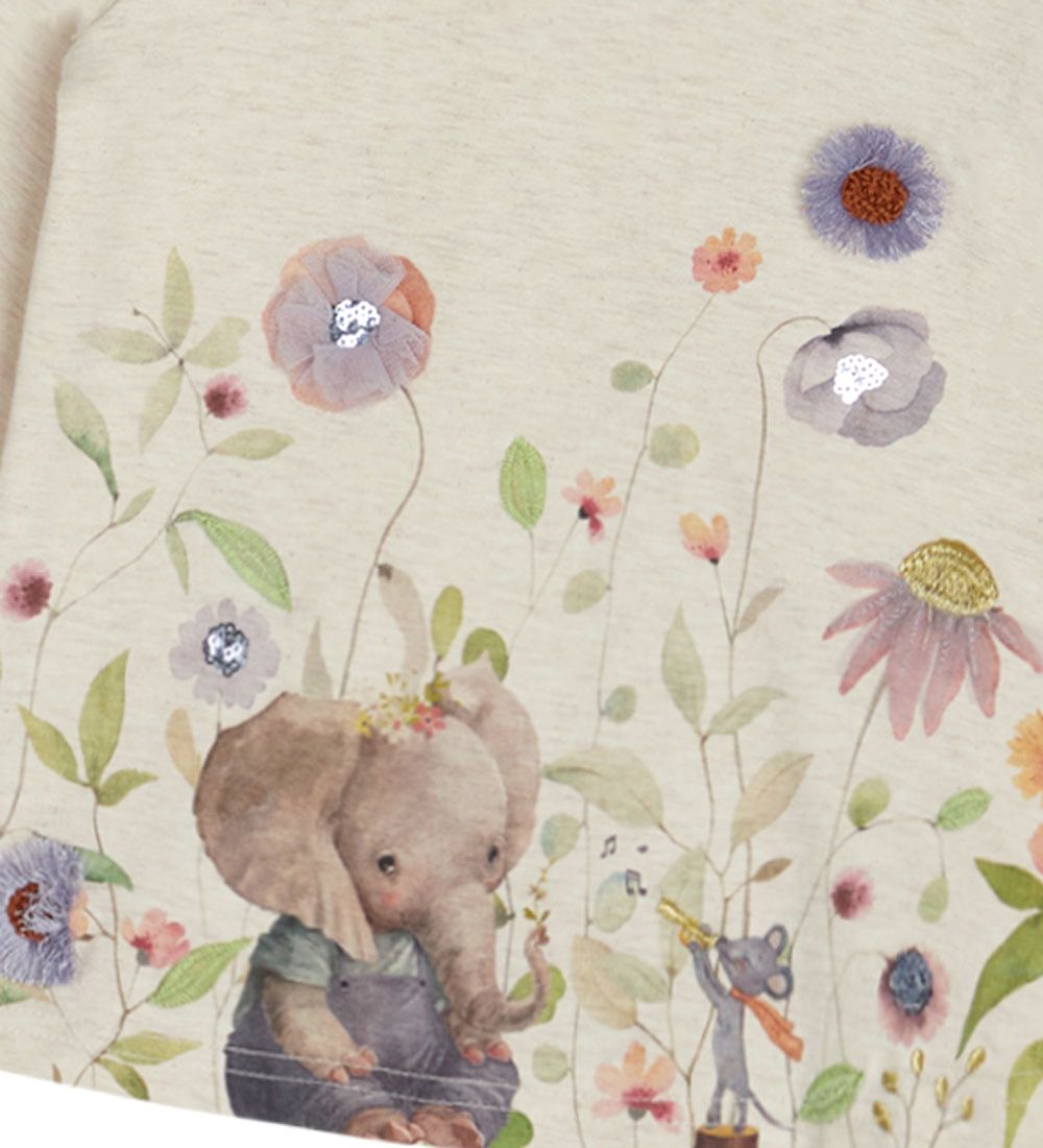 Hust and Claire Bluse - Ammy - Whisper Melange m. Print