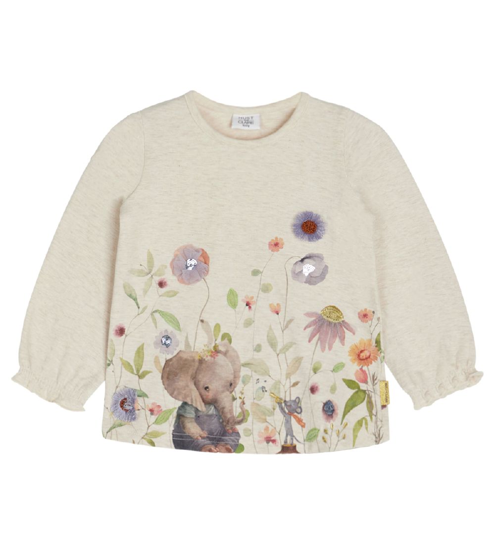 Hust and Claire Bluse - Ammy - Whisper Melange m. Print