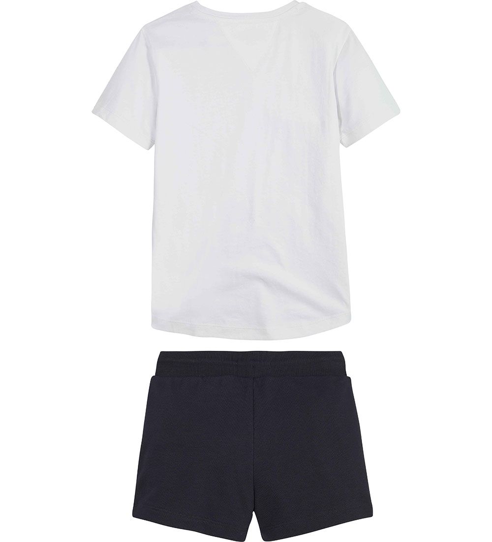Tommy Hilfiger Sæt - T-shirt/Shorts - Essential - Desert Sky