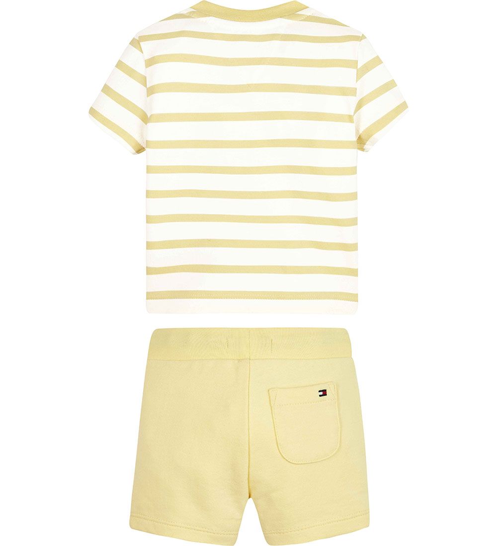 Tommy Hilfiger Sæt - T-shirt/Shorts - Essential Striped - Sunny