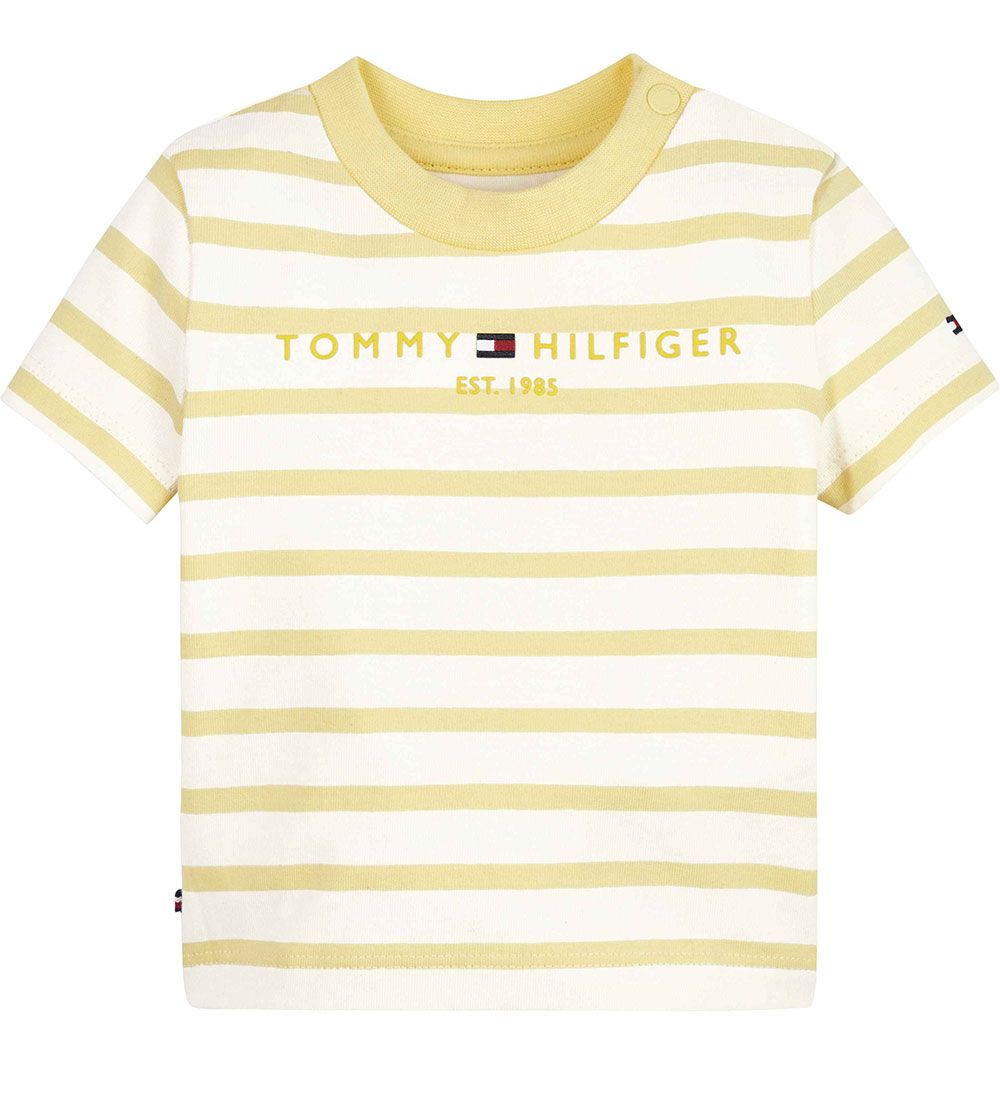 Tommy Hilfiger Sæt - T-shirt/Shorts - Essential Striped - Sunny