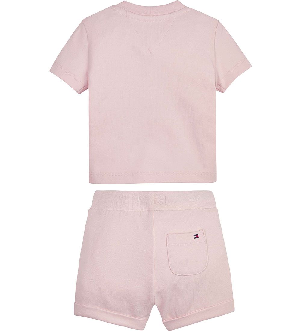 Tommy Hilfiger Sæt - T-shirt/Shorts - Essential - Faint Pink