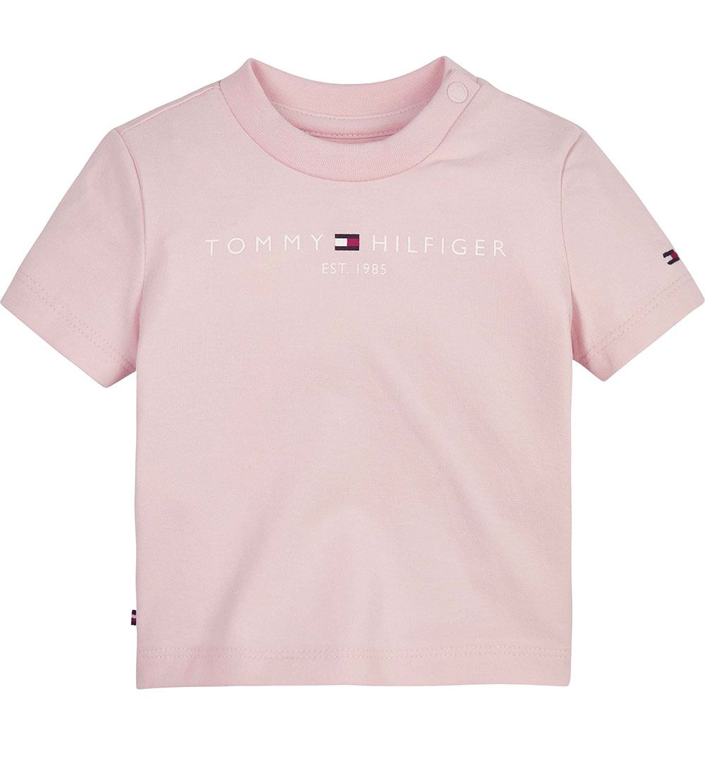 Tommy Hilfiger Sæt - T-shirt/Shorts - Essential - Faint Pink