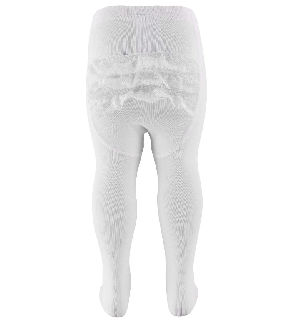 Name It Strømpebukser - NbfOpagna - Bright White m. Blonder