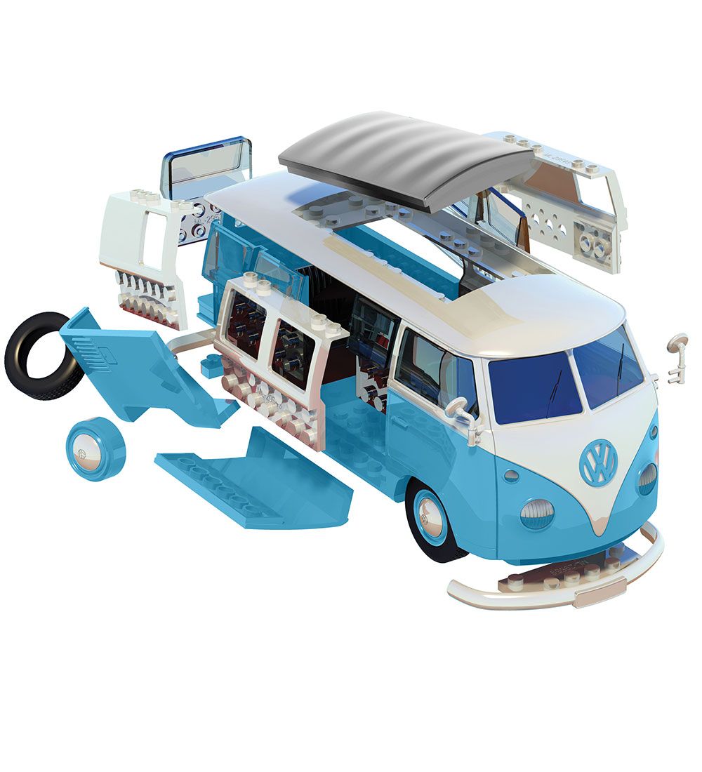 Airfix Sæt - QUICKBUILD - VW Camper Van J6024 - 52 Dele - Blå