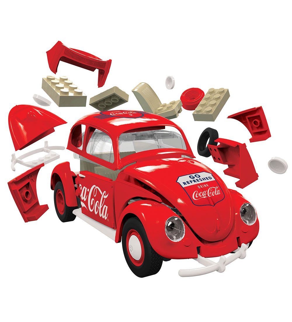Airfix Sæt - QUICKBUILD - Coca-Cola VW Beetle J6048 - 36 Dele