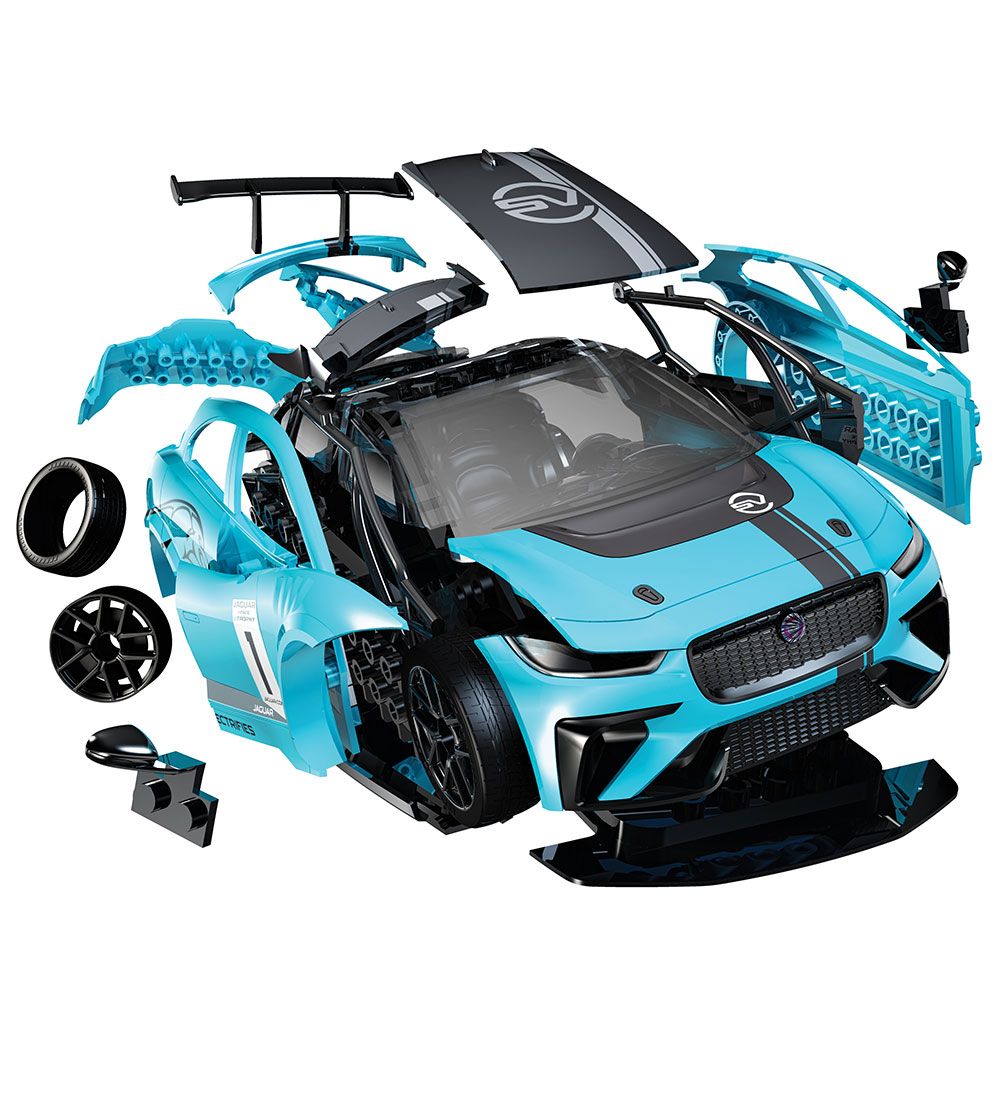 Airfix Sæt - QUICKBUILD - Jaguar I-PACE eTROPHY J6033 - 40 Dele