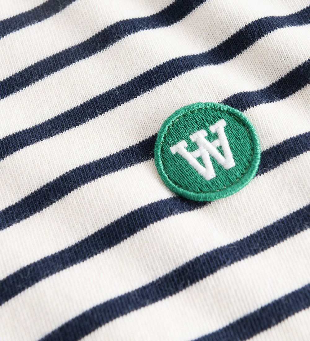 Wood Wood Bluse - Moa - Off-White/Navy Stripes