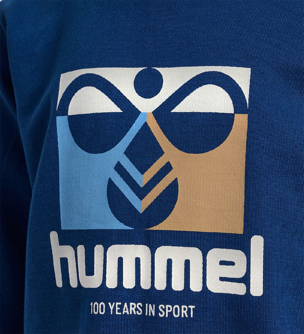 Hummel Sweatshirt - hmlLime - Navy Peony