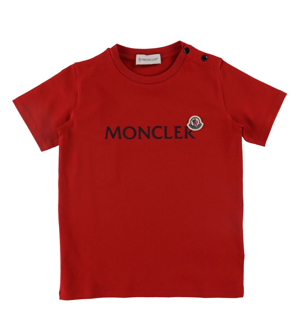 Moncler T-shirt/Shorts - Rød/Sort