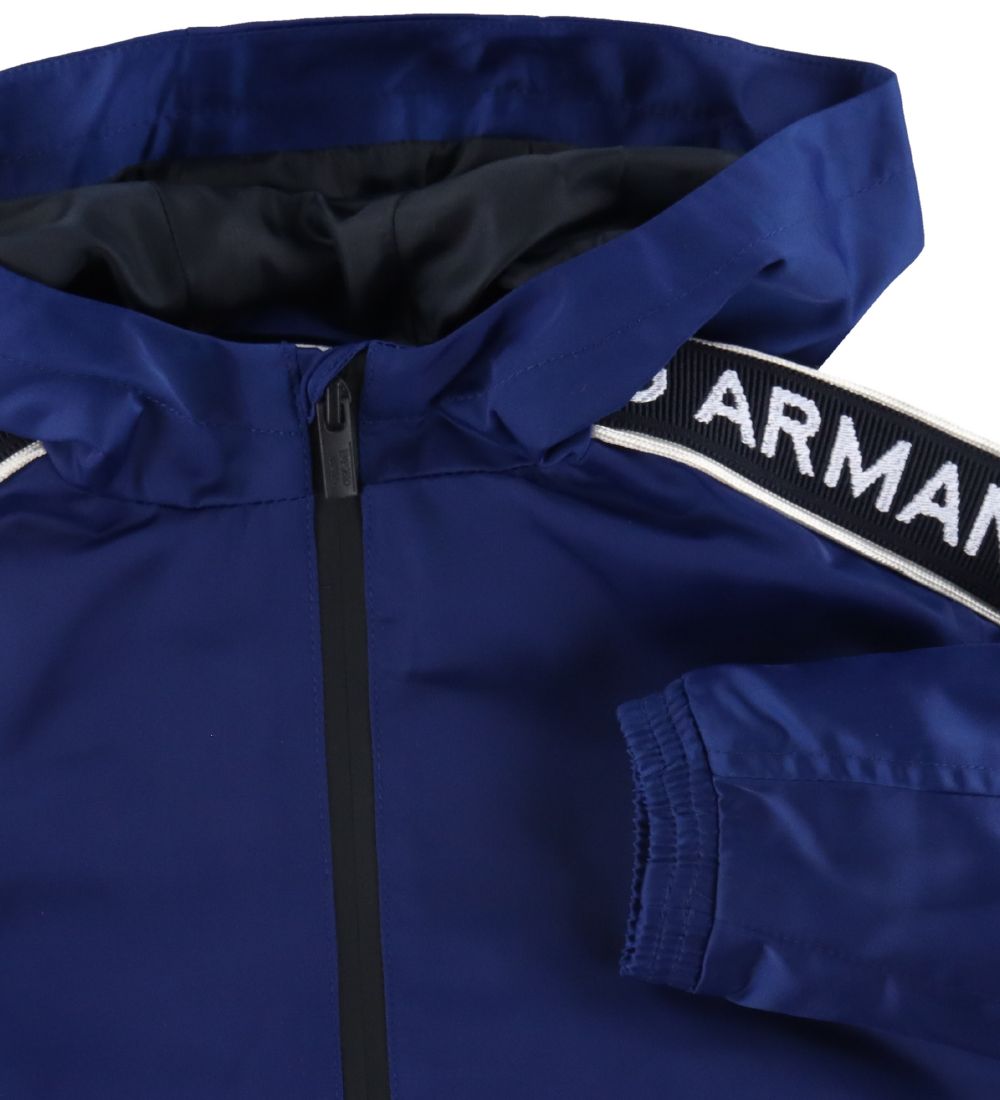 Emporio Armani Sommerjakke - Blå/Navy m. Logostribe