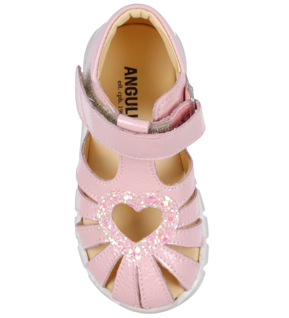 Angulus Begyndersandal - Rosa m. Glitter