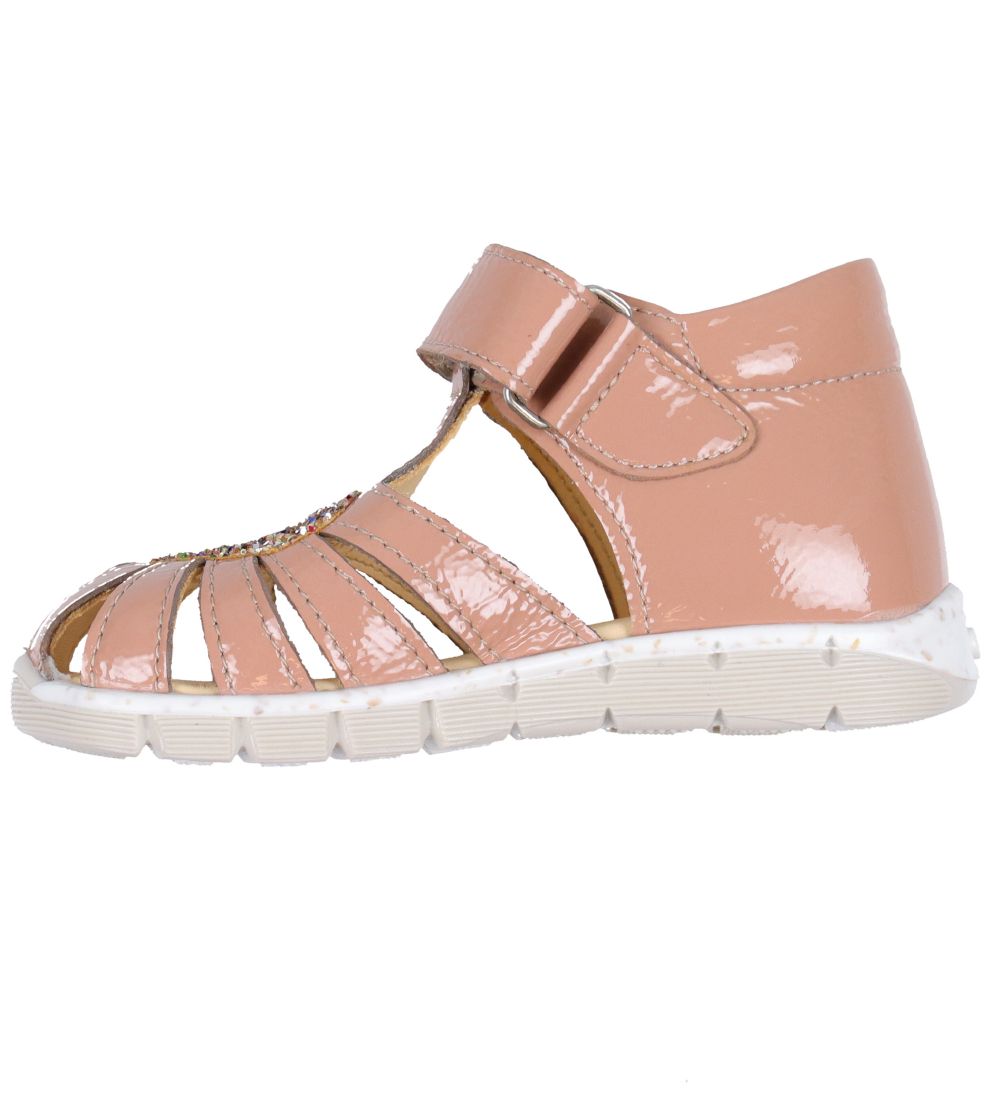 Angulus Begyndersandal - Mørk Fersken m. Glitter