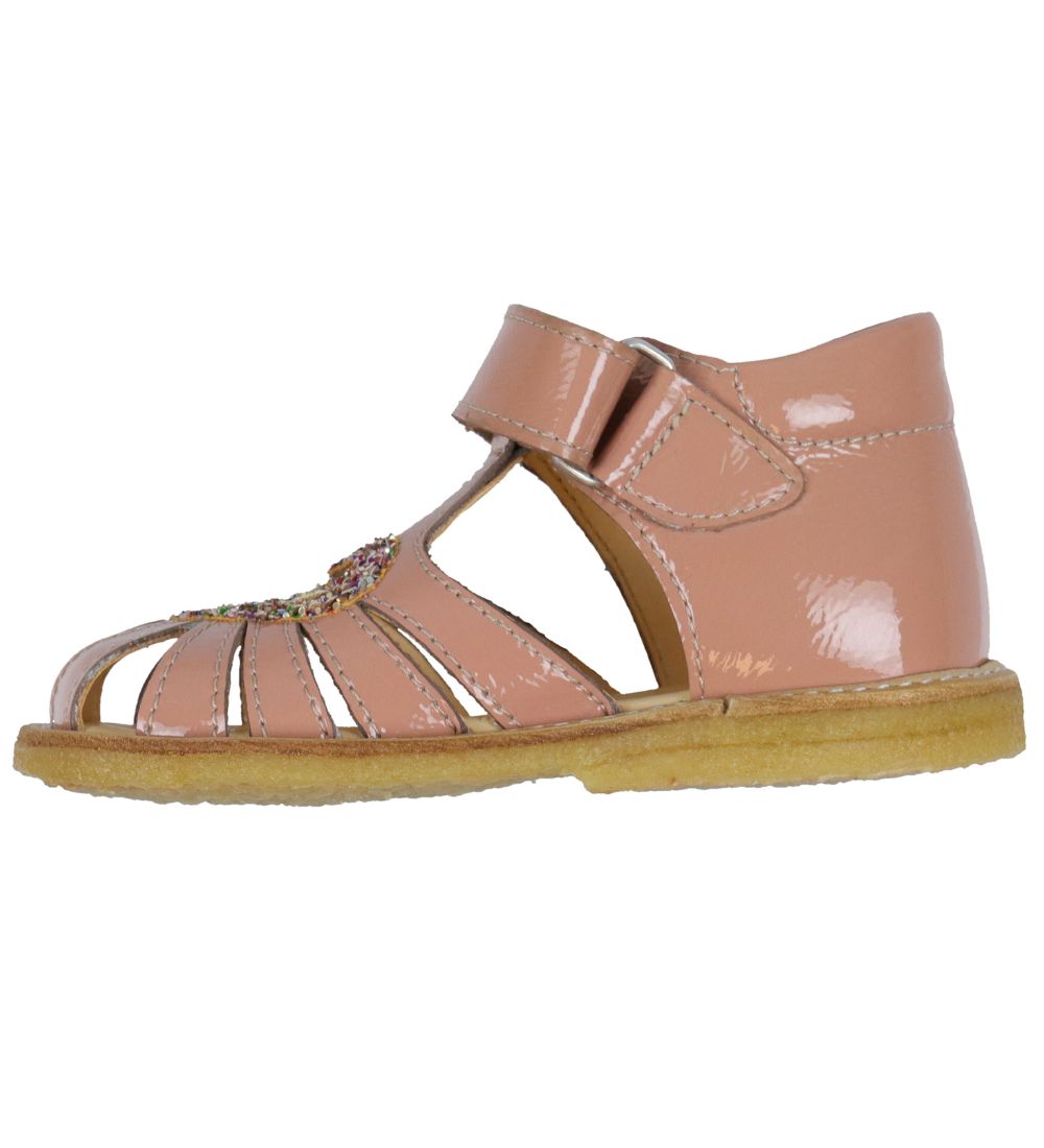 Angulus Begyndersandal - Mrk Fersken m. Glitter