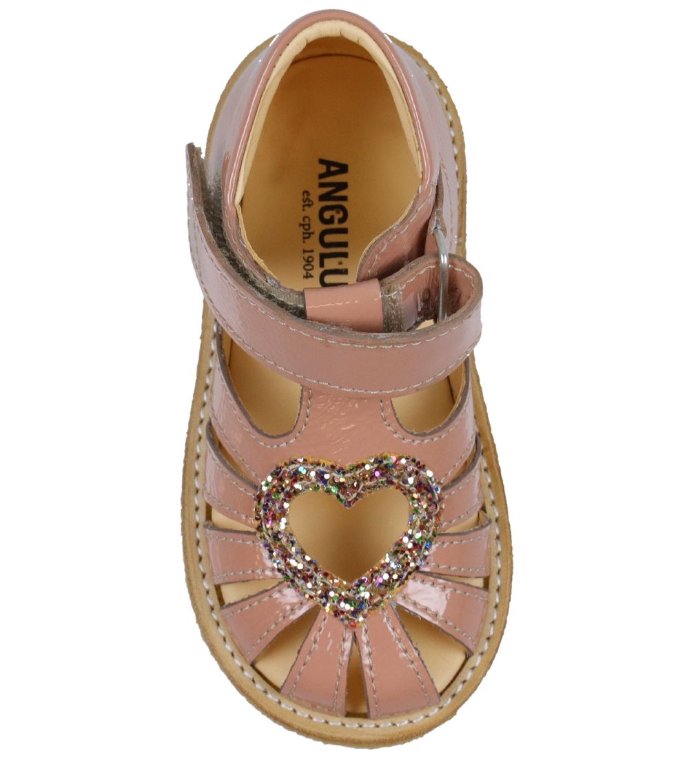 Angulus Begyndersandal - Mørk Fersken m. Glitter