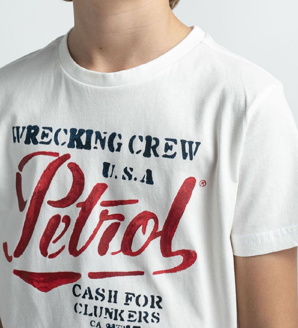 Petrol Industries T-shirt - Classic Print - Chalk White