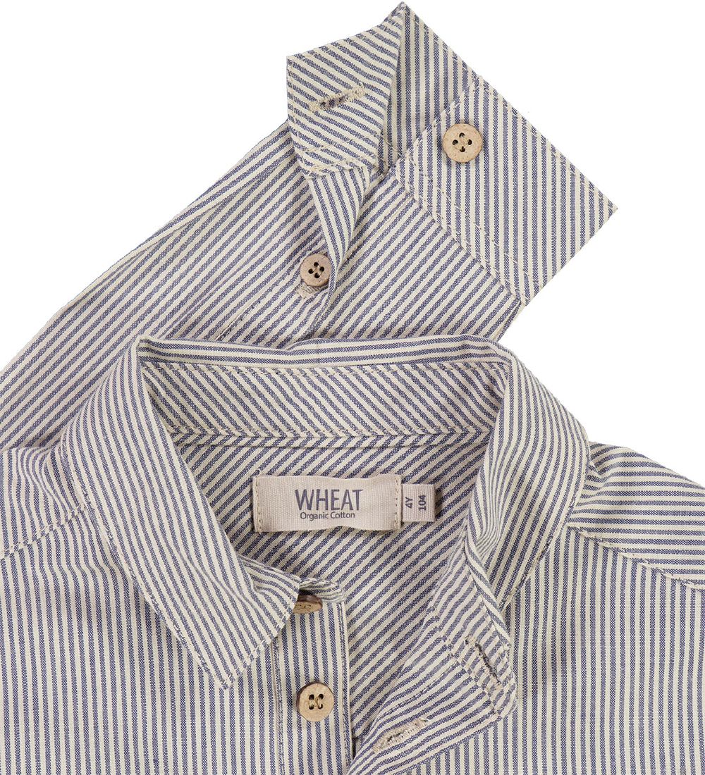 Wheat Skjorte - Lasse - Classic Blue Stripe