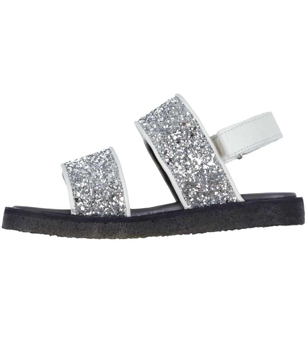 Angulus Sandal - Off White/Sølv m. Glitter