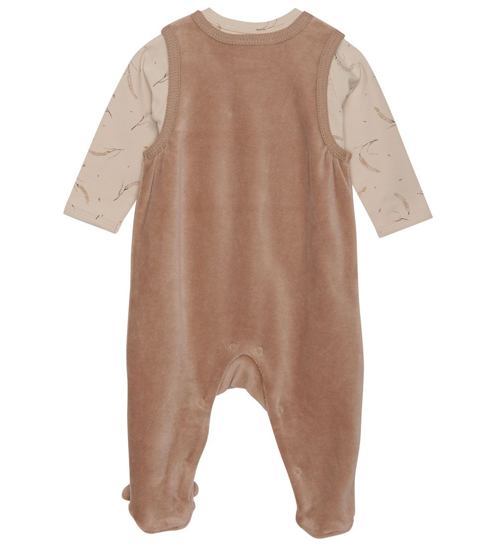 Fixoni Sparkedragt m. Body l/ - Velour - Affogat