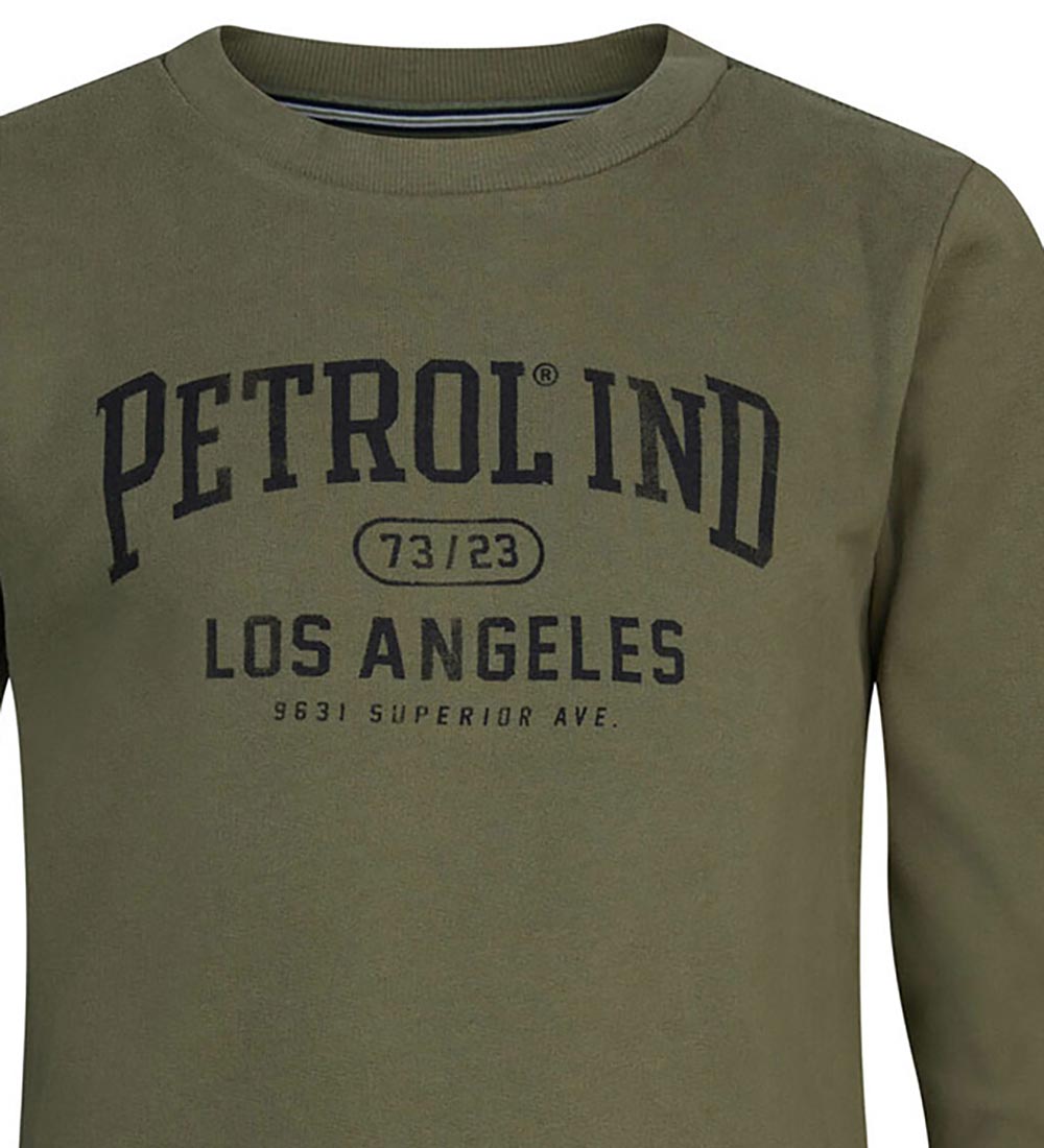 Petrol Industries Bluse - Round Neck - Dusty Army
